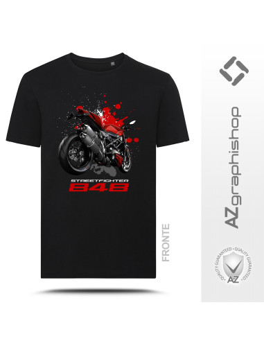 Ducati Streetfighter 848 Red Drawing Style T-shirt TS-DUC-024