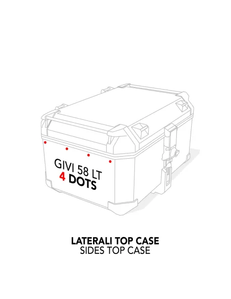 Suitcase Stickers per Ducati - Multistrada V4 Rally